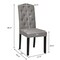 Set of 2 Tufted Upholstered Dining Chair with Curved Backrest
